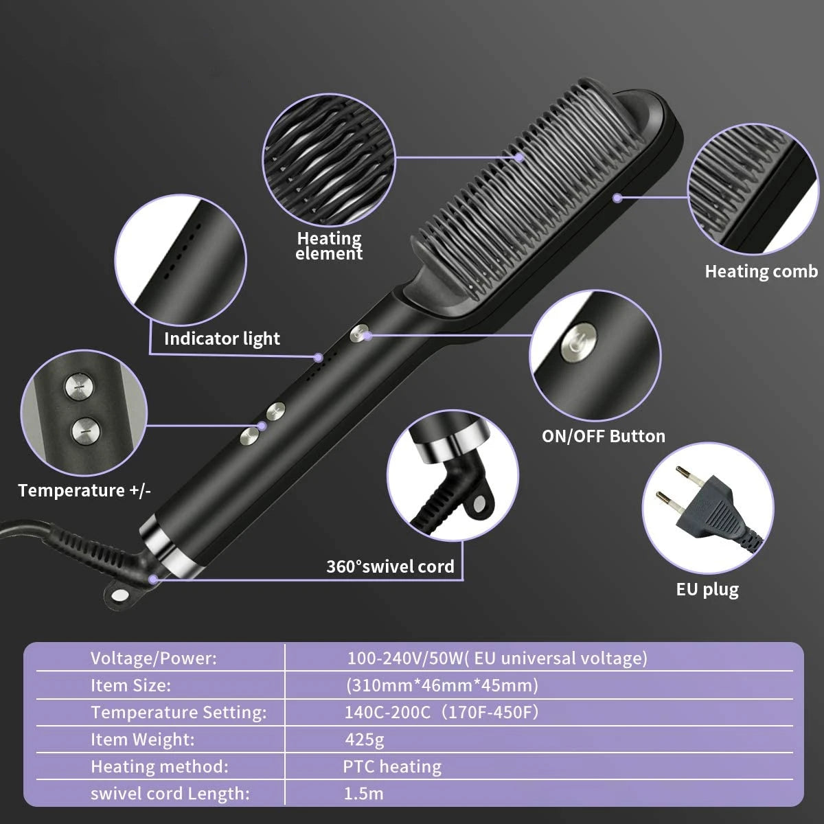 Viral Straightening Comb Pro