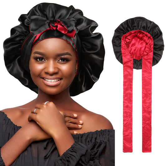 Double Layer Satin Lined Hair Bonnet