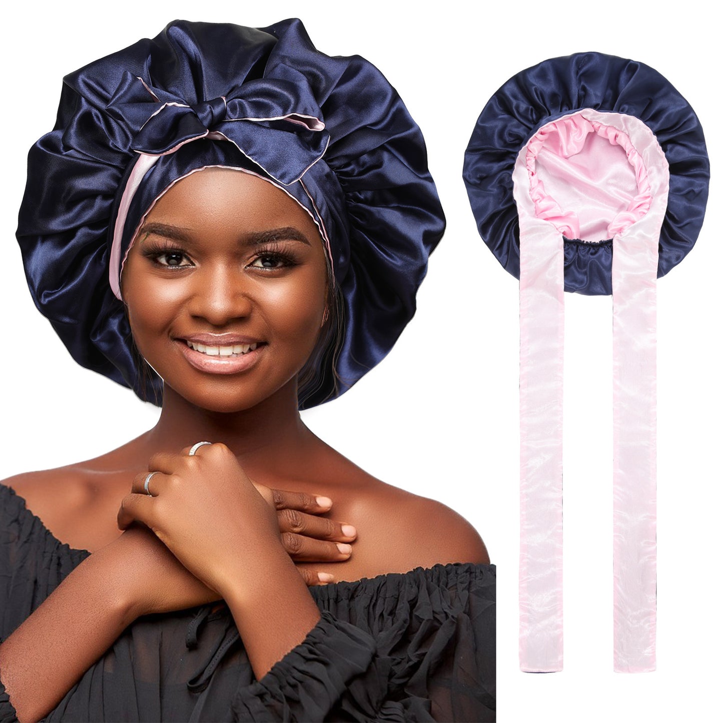 Double Layer Silky Satin Bonnet