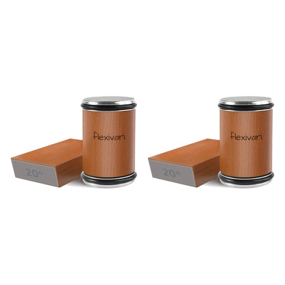 2-pack: two rolling knife sharpeners, each with its 20° angle block
